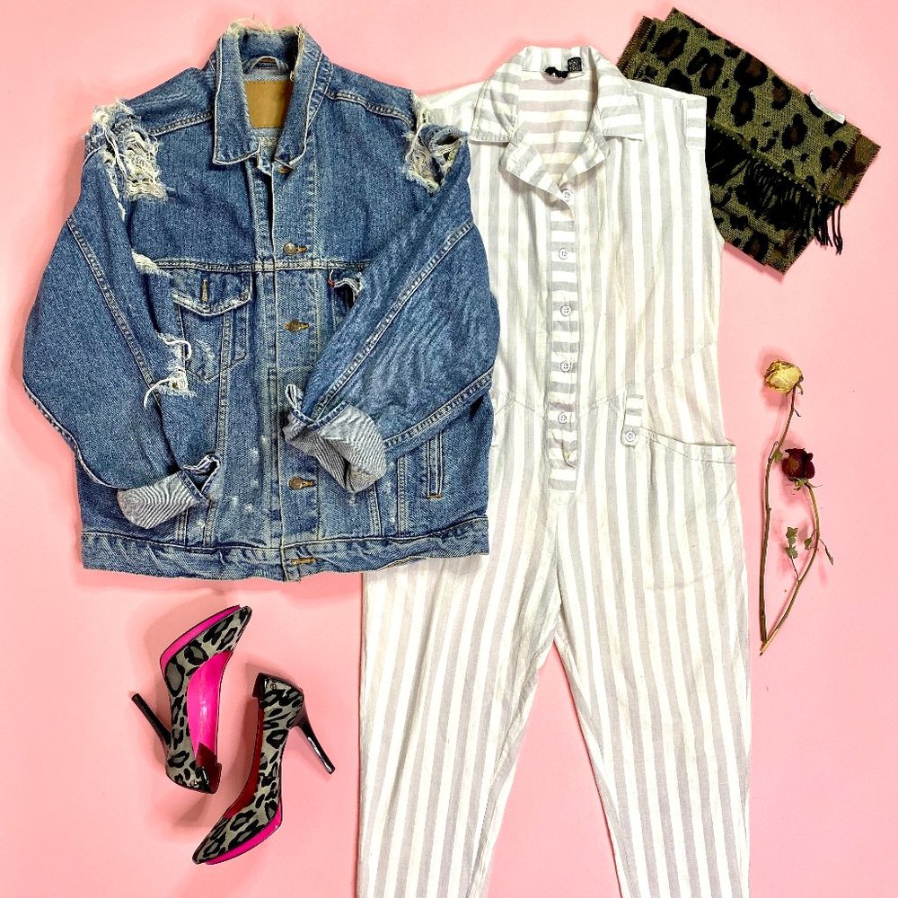 Curvy fit Rugged Jean Jacket and SHOES for sale only